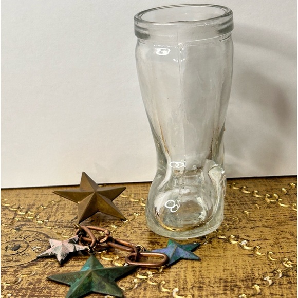 SET of 6 Cowboy Boots‎ 1.5oz Vintage Clear Shot Glasses - Picture 8 of 13